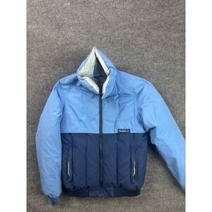 Powderhorn Mountaineering Puffer Jacket Women Medium Blue Colorblock Vintage